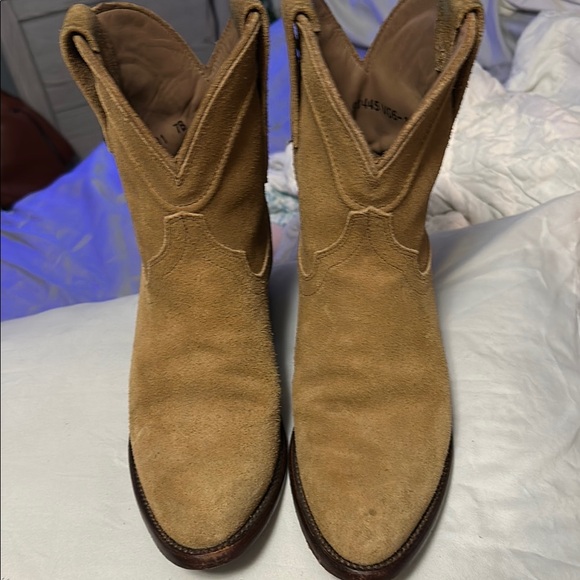 Tecovas Tan Suede Cowboy Boots - Picture 5 of 5